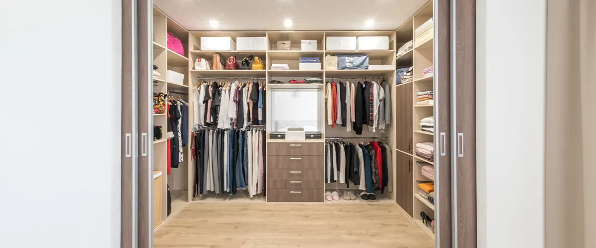 hardwood floors closet