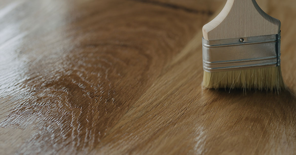 Flooring refinishing with a simple brush