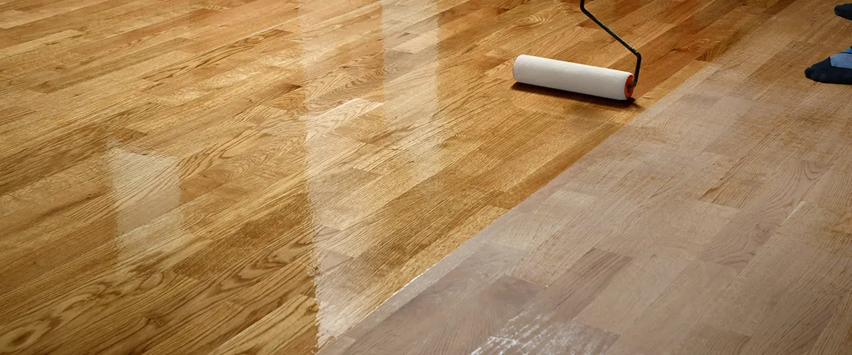 Refinishing a floor with a wax finish