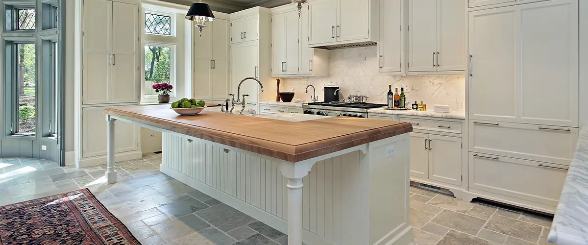 tile flooring in kitchen