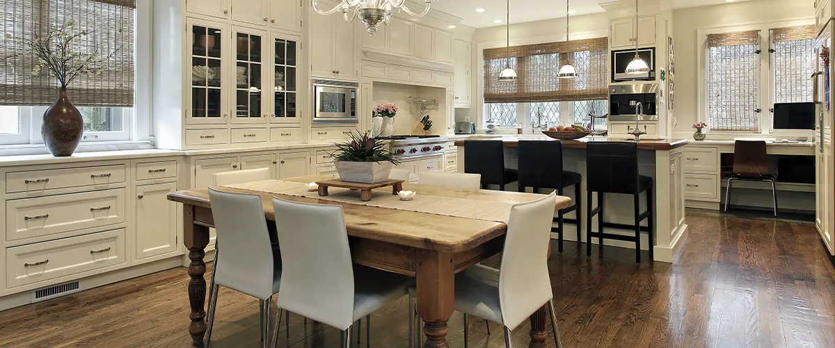 wood flooring in kitchen