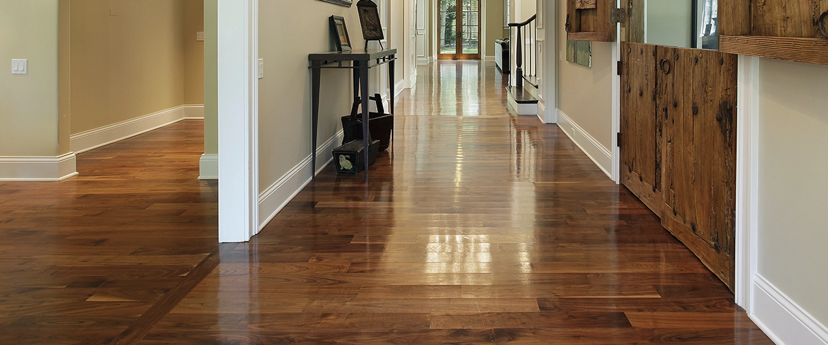 A shining hardwood floor