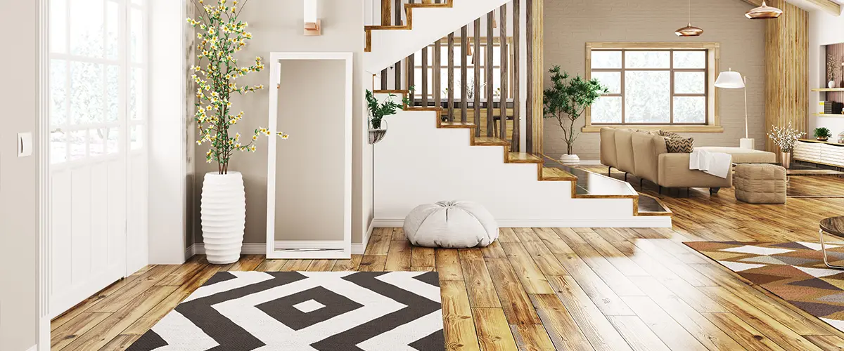 Hardwood floor installation in Mount Pleasant SC in a home with plants