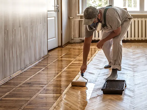 Hardwood floor refinishing