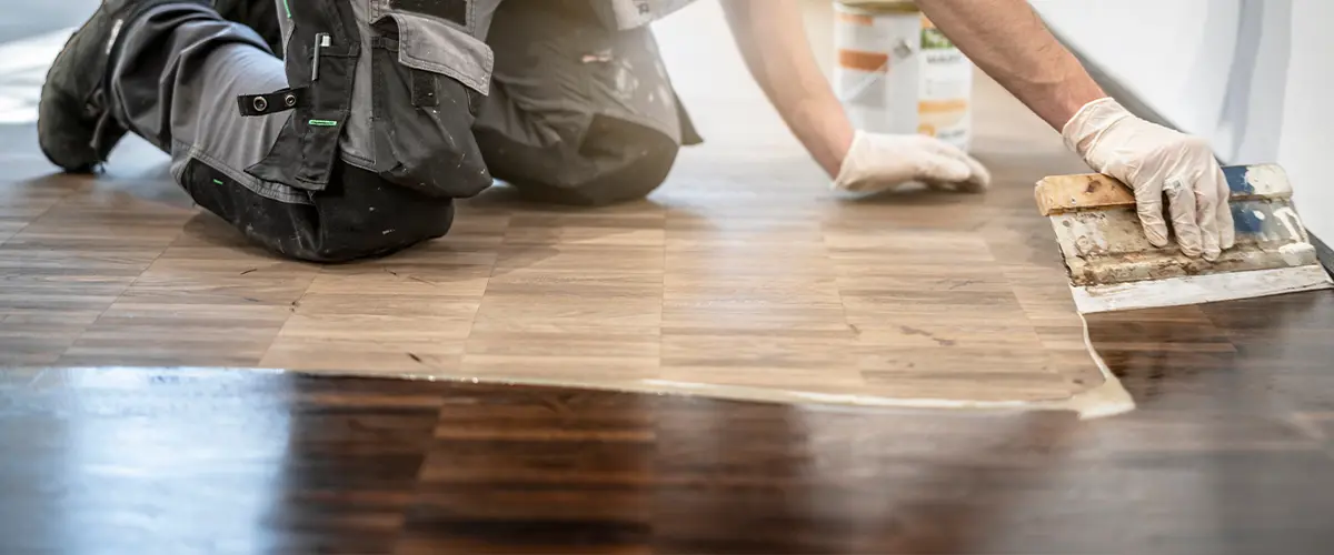 Sealing wood floor with wax