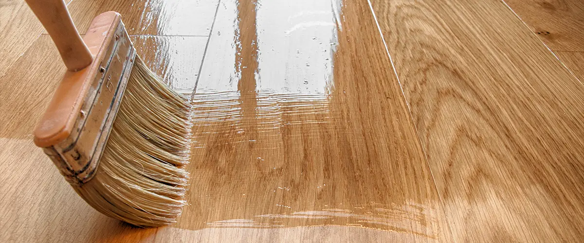 Polyurethane finish on hardwood flooring