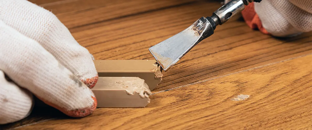 Wood flooring prepping for a restoration