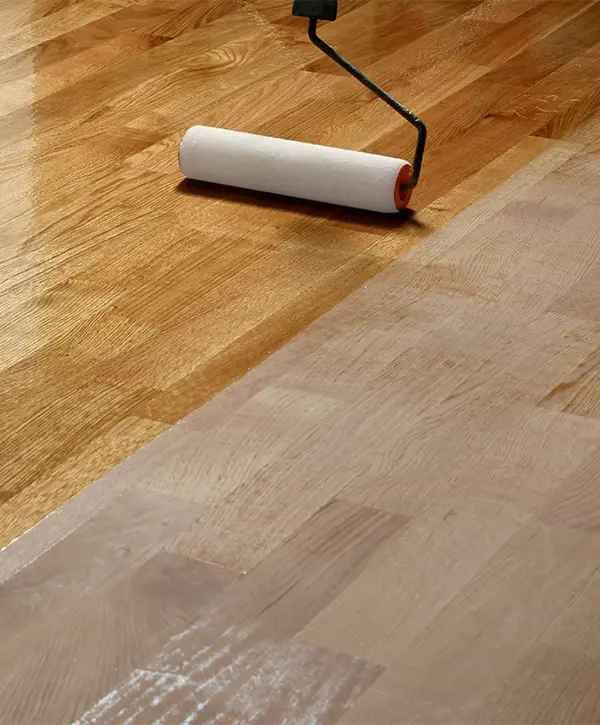 Hardwood floor refinishing cost in North Charleston with a roller