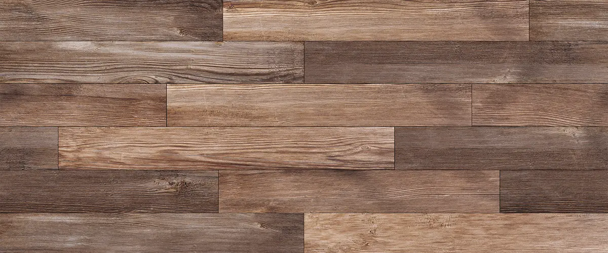 LVP flooring installation in a brown color